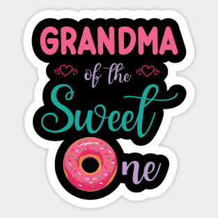 Grandma Of The Sweet One Donut Cake Happy To Me You Nana Sticker